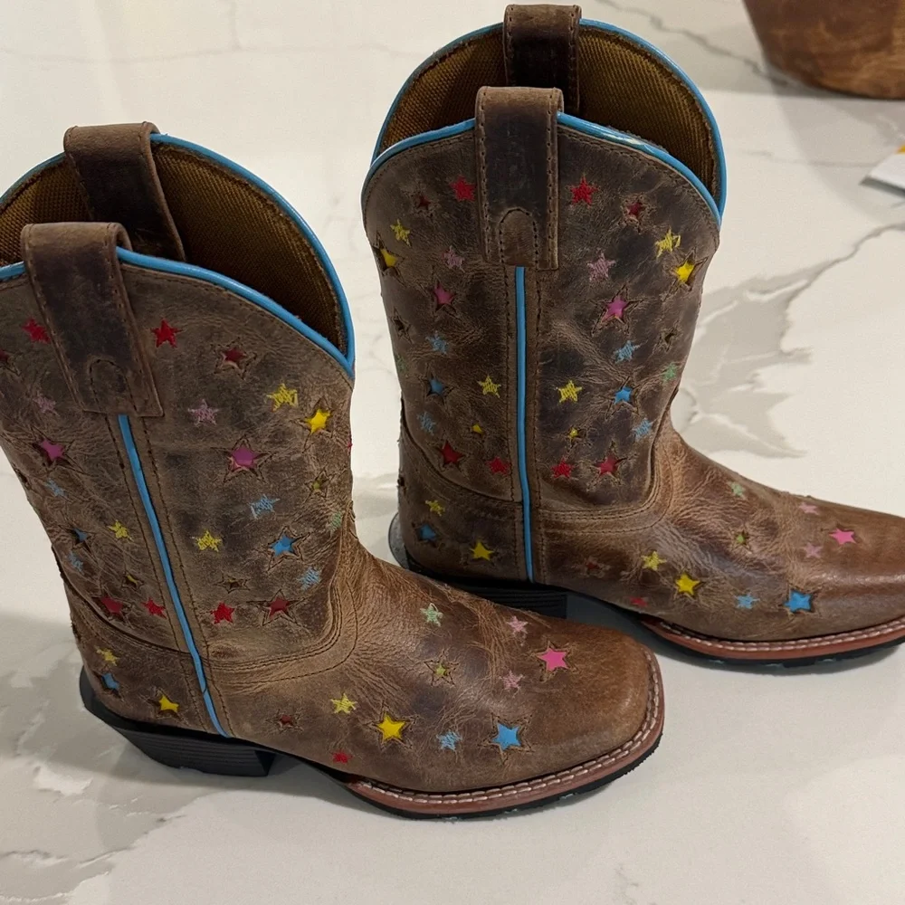 Dan Post Kids Brown Star Boots - Picture 4 of 5